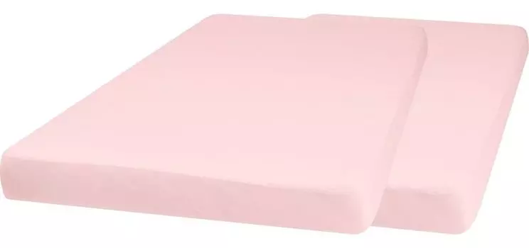 Простыни детские детские 140 х 70 см, хлопок светло-розовые 2 шт Playshoes