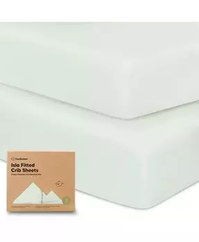 Простыни для детской кроватки, 2 шт., органические простыни для детской кроватки, стандартные простыни для детской кроватки KeaBabies, зеленый