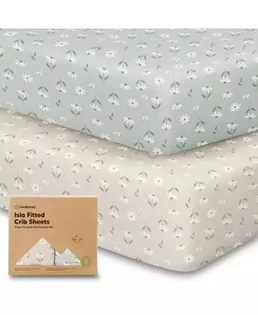 Простыни для детской кроватки, 2 шт., органические простыни для детской кроватки, стандартные простыни для детской кроватки KeaBabies, мультиколор