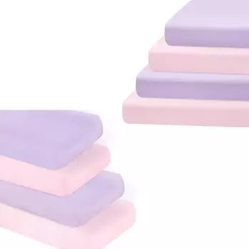 Простыни для кроватки для девочек (4 шт.) и чехол для пеленального столика для девочек (4 шт.) Чехол для пеленального столика Magik & Kover