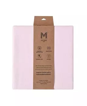 Простыни для кроватки из органического хлопка, сертифицированные GOTS, розовые Malabar Baby, розовый