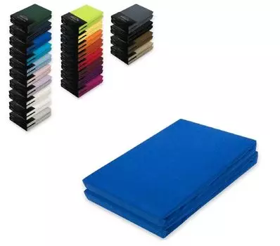 Простыни на приталенном трикотаже, двойная упаковка, 60 x 120 - 70 x 140 см, королевский синий Sdseetraum