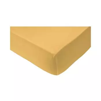 Простыни приталенные из тонкого трикотажа с эластаном желтые 180х200 см Mary Rose