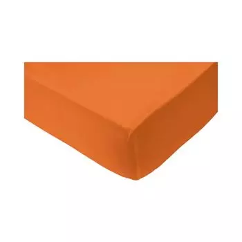 Простыни приталенные из тонкого трикотажа с эластаном оранжевые 180х200 см Mary Rose