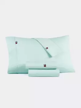 Простыни Signature solid seafoam зеленая простынь набор Tommy Hilfiger, зеленая морская пена