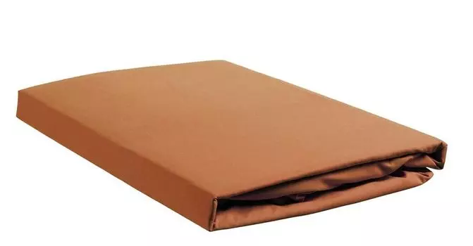 Простыня Ambiante Renforce для матрасов высотой 35см, хлопок, однотонный оранжевый, размер 160x210/220