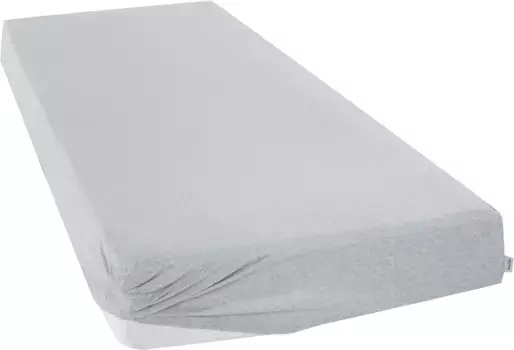 Простыня andas "Valje, простыня из трикотажа, для высоты матраса до 25 см, плотность 130 г/м, на резинке, экологически чистая простыня 100% хлопок", (1 шт.) 140х200 см, 1 шт., светло-серый