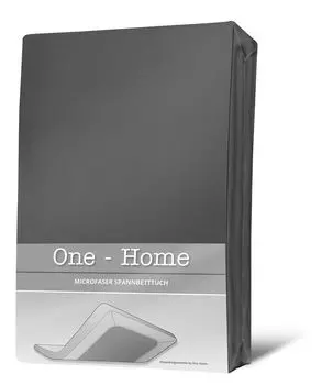 Простыня антрацит 140х200 см - Простыня из микрофибры 160х200 см One-Home, серый