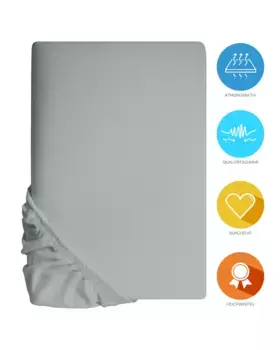 Простыня B&D Textiles, серебряный