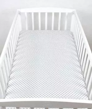 Простыня BABYLUX 70 x 140 см, простыня для детской кроватки из хлопка 106. Марокко серый