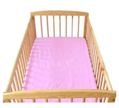 Простыня BABYLUX 70 x 140 см, простыня хлопковая, кроватка розовая