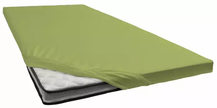 Простыня Bellana Джерси-Эластан хлопковая 90-120х200-220 см, цвет moos