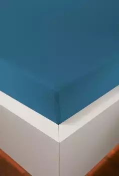 Простыня Bellana на подгонке "размера дыни. 70x140, 90x200, 140x200 или 180x200 см", хлопок, матрасы высотой до 25 см, простыни натяжные потолки и для детей 140-160х200 см, 1 шт., цвет petrol