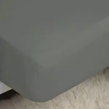 Простыня Belledorm Percale Easy Care Extra Deep Fit BM173 (одинарная) (серый)