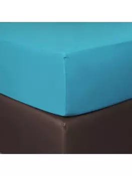 Простыня BettwarenShop Boxspring, бирюзовый