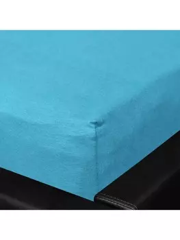 Простыня BettwarenShop Multi Stretch, бирюзовый