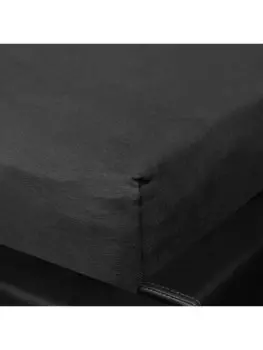 Простыня BettwarenShop Multi Stretch, черный