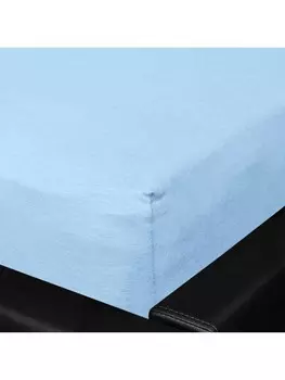 Простыня BettwarenShop Multi Stretch, голубой
