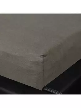 Простыня BettwarenShop Multi Stretch, серо-коричневый