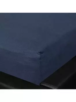 Простыня BettwarenShop Multi Stretch, синий