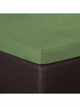 Простыня BettwarenShop Topper, оливковый