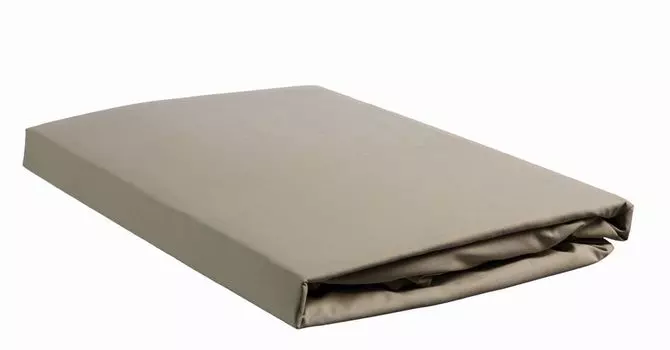 Простыня BH Percale TD для топпера серо-коричневого цвета, размер: 180 х 200 см Beddinghouse