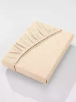 Простыня Biberna, (1 шт.) Б: 90-100 см, цвет sand