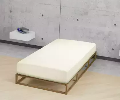 Простыня Biberna на подгонке "Бобер в размере. 70х140 см детский", из хлопка, для матрасов высотой до 22 см, зимний, детский, простыни 60-70х120-140 см, 1 шт., цвет natur