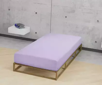 Простыня Biberna на подгонке "Бобер в размере. 90х200, 140х200 или 180х200 см", из хлопка, для матрасов высотой до 22 см, зимние, простыни 140-160х200 см, 1 шт., цвет viola