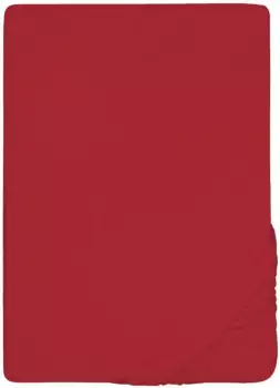 Простыня Biberna на подкладке "Пепе", мягкая махровая ткань стрейч 140-160х200 см, 1 шт., красный