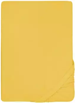 Простыня Biberna на подкладке "Пепе", мягкая махровая ткань стрейч 180-200х200 см, 1 шт., цвет goldfarben