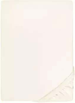 Простыня Biberna "Сами", высококачественный трикотажный эластан, подходит для топперов 180-200х200-220 см, 1 шт., цвет perlmuttfarben