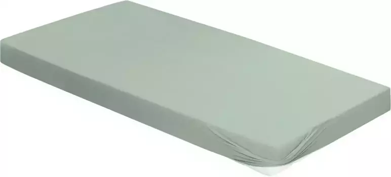 Простыня BIERBAUM "Джерси" из хлопка с эластаном для матрасов высотой до 30 см, простыня 140-160х200-220 см, 1 шт., цвет salbei