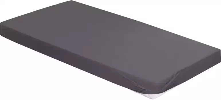 Простыня BIERBAUM "Джерси" из хлопка с эластаном для матрасов высотой до 30 см, простыня 180-200х200-220 см, 1 шт., цвет titan