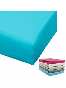 Простыня Bierbaum Renforc 140x200cm, бирюзовый
