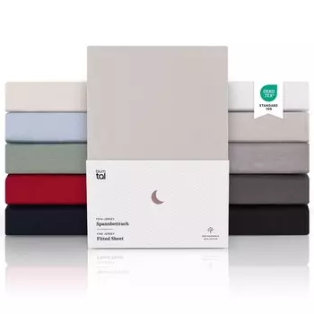 Простыня Blumtal Premium Jersey 140x200см - очень мягкая простыня из 100% хлопка, высота матраса до 22см, Moonlight Grey - Серый