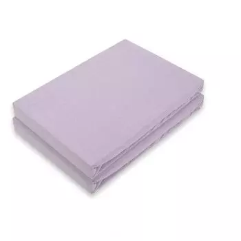 Простыня Brand Jersey на резинке, двойная упаковка, 90 - 100 x 200 см, сиреневый Sdseetraum