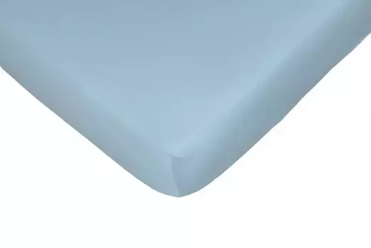 Простыня CASATEX "Джерри", удобная в надевании благодаря высокой эластичности 180-200х190-200 см, 1 шт., светло-синий