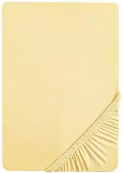 Простыня Castell на подгонке от 140x200 см до 16x200 см, простыня из эластичного трикотажа, желтая