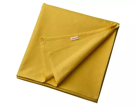 Простыня Cotonea органическая благородно-линон цвет карри-I190 размер 264х254 см