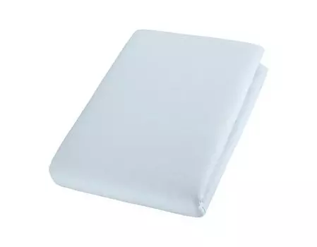 Простыня Cotonea органическая на подкладке из джерси с высоким матрасом высотой до 30см цвет голубой-I104 размер 140х220 см