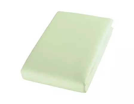 Простыня Cotonea органическая на подкладке из джерси с высокой перемычкой для матраса высота до 30см цвет мятный-I152 размер 90х200 см