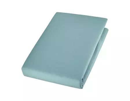 Простыня Cotonea органическая приталенная благородного линона цвета Атлантик -I080 размер 160х200 см.