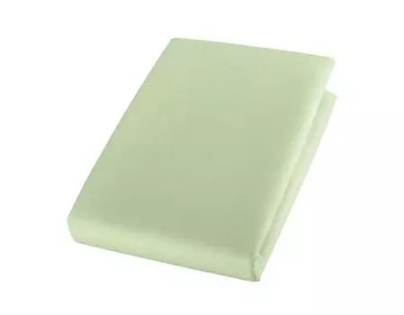 Простыня Cotonea органическая приталенная благородный линон цвет мятный -I081 размер 70х140 см