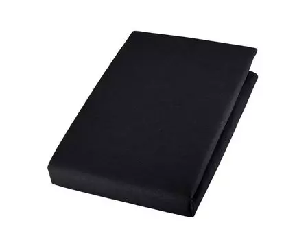 Простыня Cotonea органическая приталенная благородный линон цвет черный-К071 размер 160х200 см