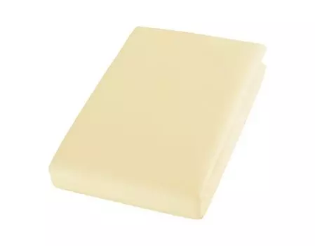 Простыня Cotonea органический трикотаж, высота до 18см, цвет ваниль-I158, размер 120х200 см.