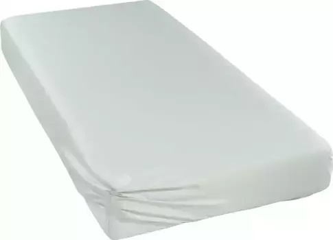 Простыня Curt Bauer на подгонке "Uni-Mako-Satin в размере. 90х200, 140х200 или 180х200 см", из хлопка, для матрасов высотой до 20 см, простынь плоская, простыня на резинке 100х200 см, 1 шт., цвет silberjade