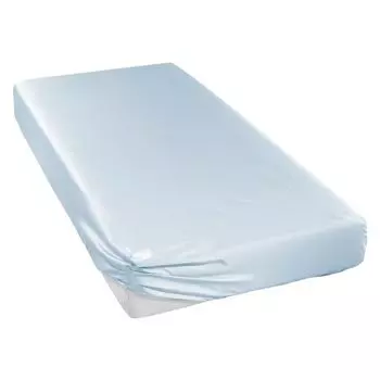 Простыня Curt Bauer однотонная из мако-сатина, цвет 3252 лазурный, 180 х 200 см