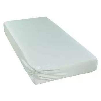 Простыня Curt Bauer однотонная из сатина мако, цвет 3491 серебристый нефрит, 160 х 200 см