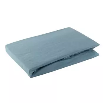 Простыня Design91 на резинке ДЖЕРСИ синяя 160х200 30СМ 125 Eurofirany